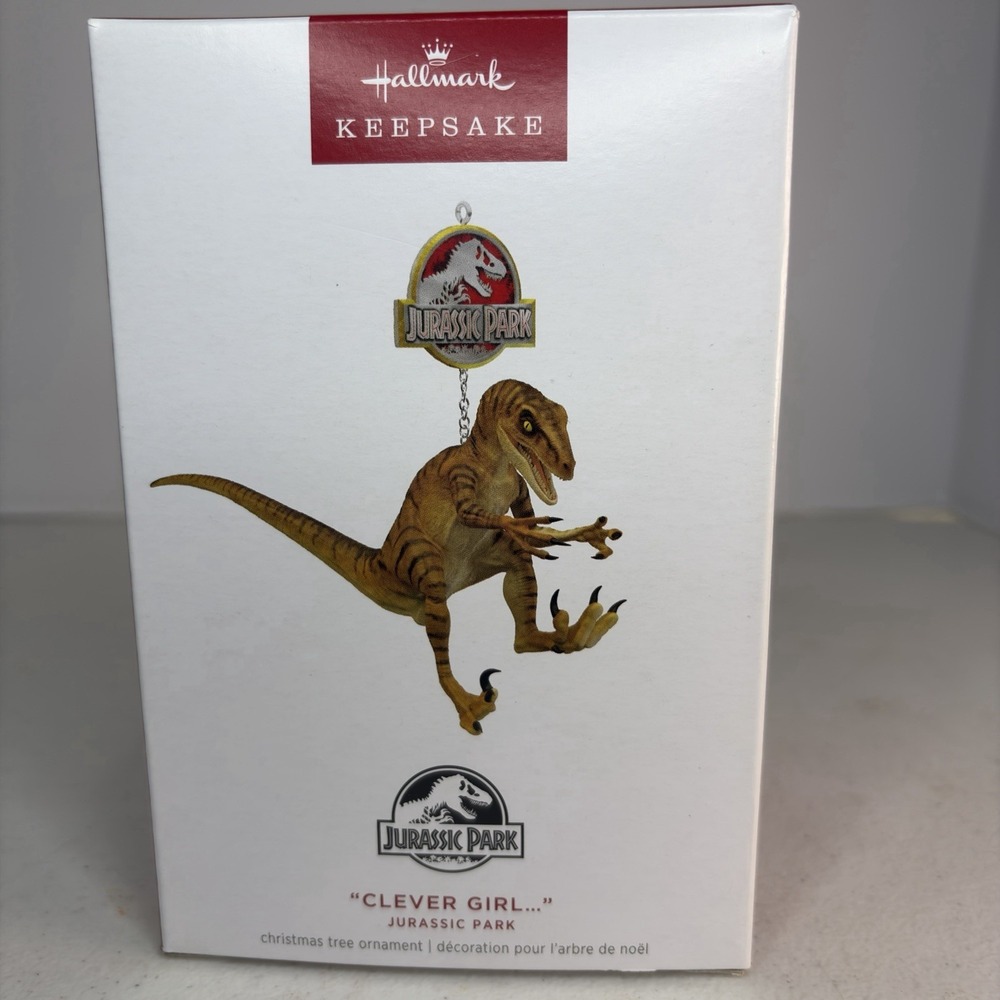 hallmark keepsake Jurassic Park Clever Girl Velociraptor Ornament